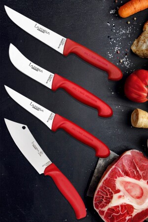 Silbernes Küchenmesser-Set für den täglichen Gebrauch, 4-teilig, Fleisch, Brot, Chef, Gemüse, Obst, Zwiebeln, Gebäckmesser - 4