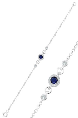 Silbernes Saphir- und Zirkonsteinarmband SGTL12321SAFIR - 1