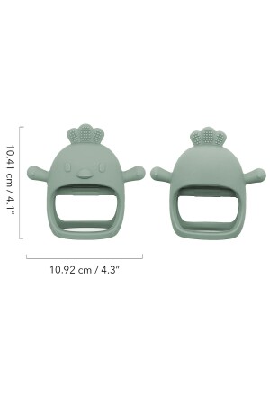 Silikon-Baby-Beißring – Beißhandschuh für Neugeborene, grün - 9