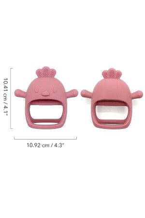 Silikon-Baby-Beißring – Beißhandschuh für Neugeborene, rosa - 9