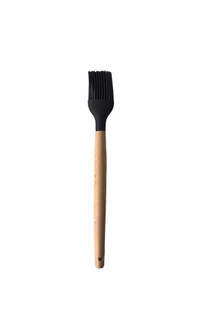 Silikon Bambu 6 Parça Spatula Servis Kaşık Kepçe Kevgir Fırça Bambu Kaşık Takımı Seti ZUBA-SILIKON-SERVIS9LU - 4