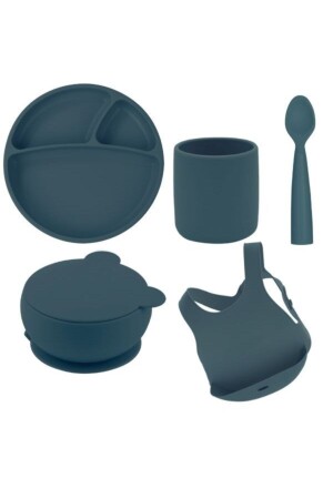 Silikon-Ernährungsset 5er-Pack Deep Blue OİOİ5LİDEEPB - 3