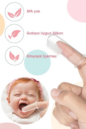 Silikon-Finger-Baby-Beißring und transparente, weiche Bürsten-Box für Jungen und Mädchen - 4