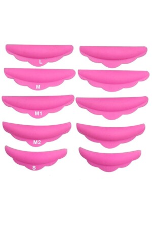Silikon-Wimpernlifting-Pads / geruchlose Wimperndauer-Pads, 10 Stück, Rosa - Beauty