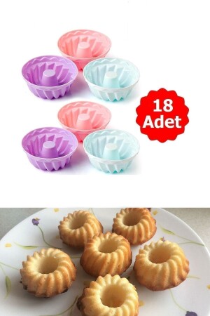 Silikon-Mini-Kuchenform, 18-teilige Muffin-Kuchenform - 1