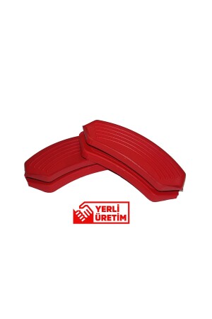 Silikon Tencere Tava Tutacağı Yanmaz Yapışmaz Tutamaç Set Kırmızı 9x4 Cm ( 1 Set 2 Adetten Oluşur ) - 1