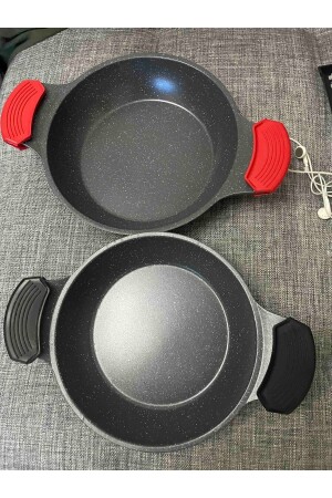 Silikon Tutacak Tutmaç Seti 1 Çift Siyah 1 Çift Kırmızı Yeni Tavalara Tencerelere Sahanlara Uyumlu - Gvg