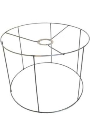 Zylinder Makramee/Band Lampenschirm Kreisdraht 26 cm-20 cm Mittelgroß DIY LAMPENSCHIRMDRAHT - 26 - White West inn House