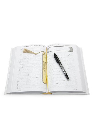 Silinebilir Kalemli Gölgeli Kuranı Kerim - Hafızlar için Arapça El Yazısı Pratik Kitabı Beyaz - 5