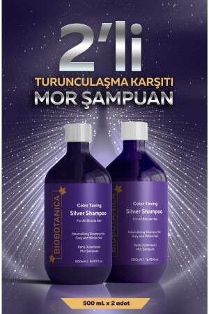 Silver Anti-Orange Purple Shampoo 2 x 500 ml (2 Stück) - 1