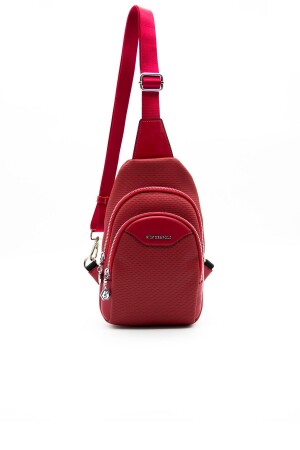 Silver & Polo Red - Rote Sp959 Damen-Gürteltasche - 5