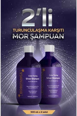 Silver Turunculaşma Karşıtı Mor Şampuan 2 X 500 Ml ( 2 Adet ) - Biobotanica