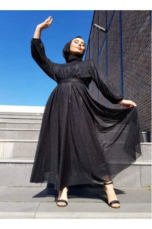 Simli Tesettür Elbise - Deywearst