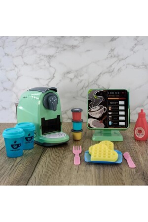 Sipariş Ekranlı Oyuncak Kahve Makinesi Seti - Oyuncak Sesli Işıklı Kahve Makinası - 1