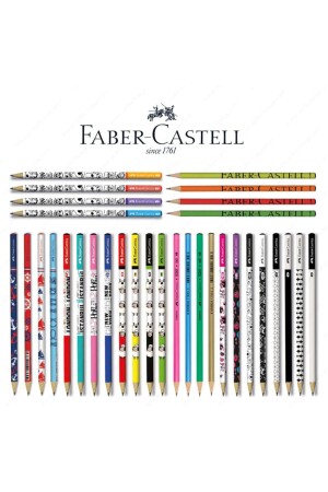 Sırımsı Faber Castel Lüx Mercanlı Karışık Yuvarlak Kurşun Kalem 12 Adet - 1