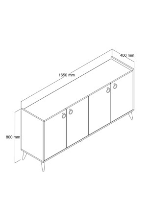 Sirius Konsole 165 cm Esszimmer Wohnzimmer Einheit KNSL165B - 6