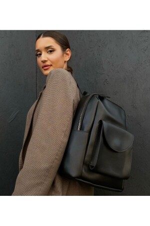 حقيبة ظهر من نوعية من الجلد من عيون مزدوجة - Gkn Bag