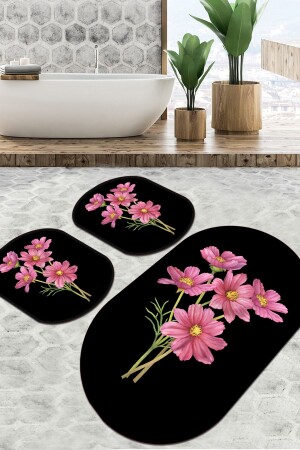 Sitivo Siyah Banyo Halısı Djt 3 Lü Set - 1