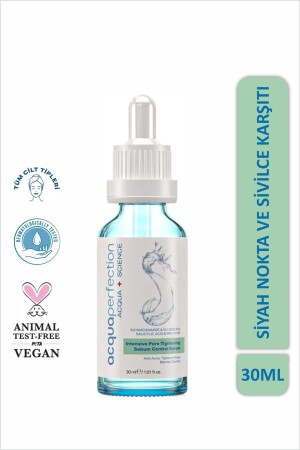 Sivilce Siyah Nokta Gözenek Karşıtı Sebum Bakım Serumu 30ml %5 Niacinamide %1 Zinc Yağlı Ciltler - Acqua Perfection
