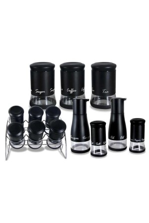 MNZ-Black 13 قطعة معدنية زجاجية العطر مجموعة العصيرات مجموعة 12748 أروم - Kapris