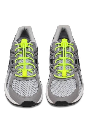Siyah Akıllı Bağcık- Pratik Lastikli Ayakkabı Bağcığı- Spor- Çocuk- Klasik Ve Bot Bağcığı- 1 Çift - 2