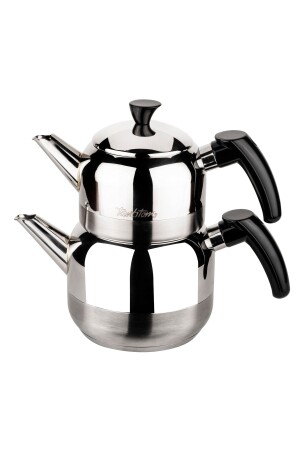 Black Athena Mini-Teekannen-Set aus Edelstahl, 650/1150 ml, CHAI 1CYDMS - Tantitoni