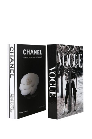MNZ-Black White 2-piece Vogue Women Rose ديكوراتي كتيبه الصندوق iray03 - irayhomedecor