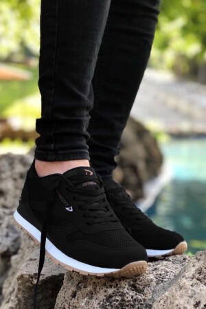 Siyah Beyaz Spor Ayakkabı - 1