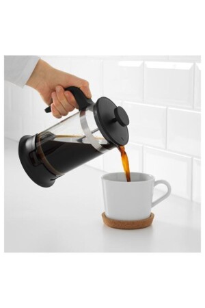 Siyah Cam French Press 1lt - 6