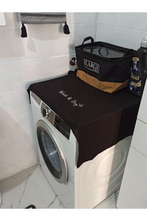 Siyah Çamaşır Makine Örtüsü Wash&dry Baskılı BAG4043 - 2