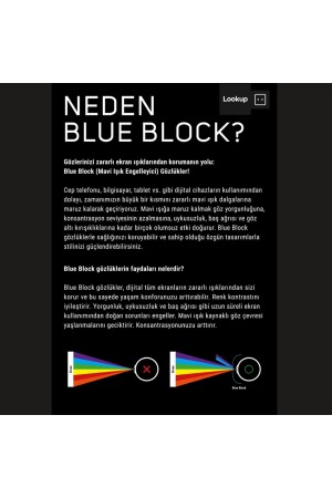 Siyah Çerçeve Şeffaf Cam Unısex Kadın Erkek Blue Block Mavi Işık Koruma Okuma Gözlüğü GÜN-01 - 6