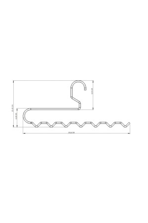 Siyah Dolap Içi Zigzag Askı- Pantolon- Şal- Eşarp- Kemer Düzenleyici Askı - Metal Paslanmaz - 4