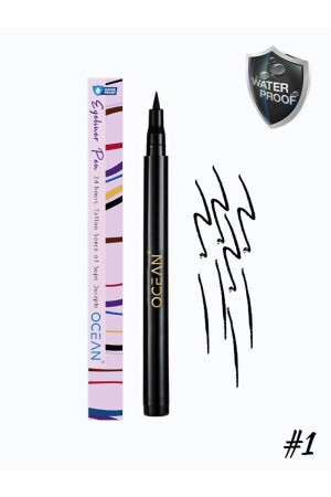 Siyah Eyeliner Likit Kalem Eyeliner Suya Dayanıklı Yoğun Pigmentli - 1