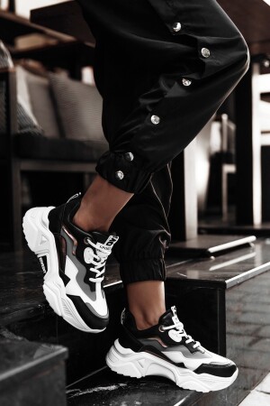 Siyah Füme Kadın Sneaker - 1