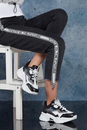 Siyah Füme Kadın Sneaker - 6
