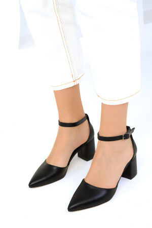 Siyah Kadın Klasik Topuklu Ayakkabı 16823 - 3