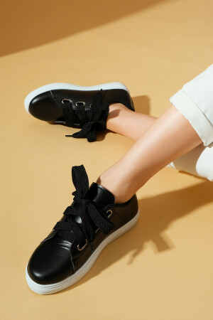 Siyah Kadın Spor Sneaker Casuel Günlük Ayakkabı - 4