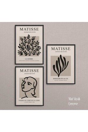 Siyah Lamine Çerçeve Seti 3lü Tablo Hpn020 - Homepack