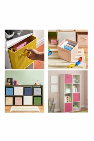 Siyah Organizer Kutu Çok Amaçlı Dolap Içi Düzenleyici Küçük Boy 23x25x25 3 Adet - 3