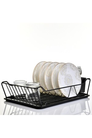 Siyah Pe Kaplama Paslanmaz Tek Gözlü Tabaklık-bulaşıklık 380370 - ZENSAN