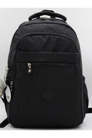 MNZ-Black Color Crinkle Waterproof Fabric حجم كبير حقيبة ظهر المدرسة حقيبة سفر / 2300 2300sırtmxs - Bevitton