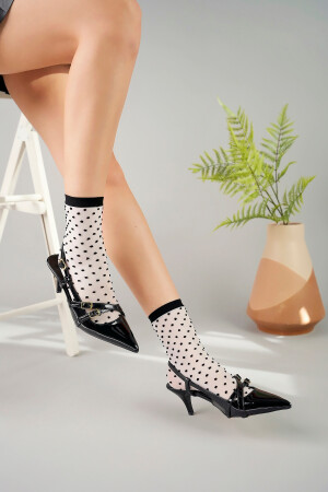Siyah Rugan Kemer Detay Bilek Bağlı Kadın Topuklu Ayakkabı Kategori Trendi - 6