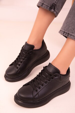 Siyah-Siyah Kadın Sneaker 15732 - 4