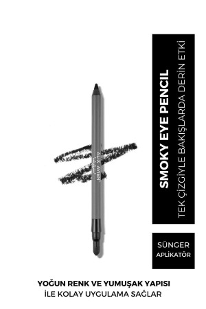 Siyah Smoky Göz Kalemi - Buğulu Göz Makyajı Ve Dumanlı Etki - Smoky Eye Pencil Black - 1