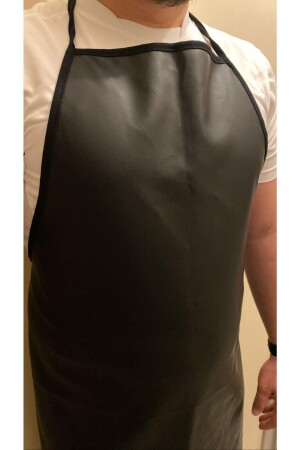 Siyah Su Sıvı Geçirmez Önlük Bulaşıkçı Aşçı Temizlikçi Askılı Iş Mutfak Önlüğü Askılı Önlük - Umut Tekstil