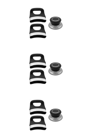 Siyah Tencere Tava Kulp Seti 3'lü Set Sap Kulp Tutamak Seti Tencere Sapı (3 ADET SET) BTK-KULP-03 - Genel Markalar