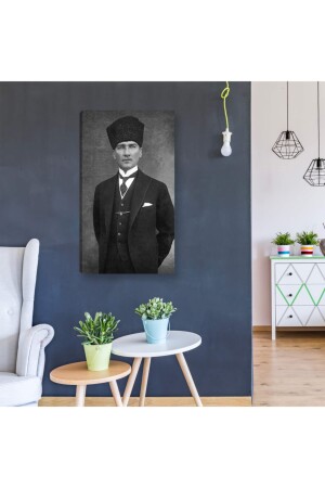 Siyah Ve Beyaz Atatürk Portresi Kanvas Tablo Dekoratif Canvas Tablo LINE-34 - Genel Markalar