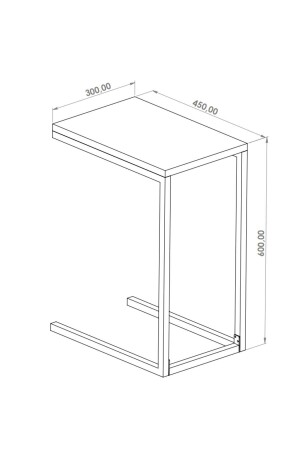 Siyah Yan Sehpa, Metal Ayaklı Siyah Koltuk Yanı Sehpa, Siyah C Sehpa, Tekli Sehpa NCS00002 - 9