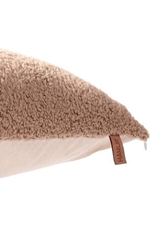 Skandinavisch-böhmischer 2er-Pack Teddy Puffy Dekokissenbezug in Beige - 4