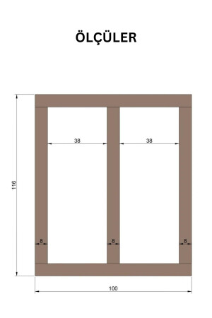 Skandinavisches Wandgeländer, 1 Packung (5 Stück), 100 x 8 cm, dekoratives, überstreichbares Wandgeländer mdf04 - 6